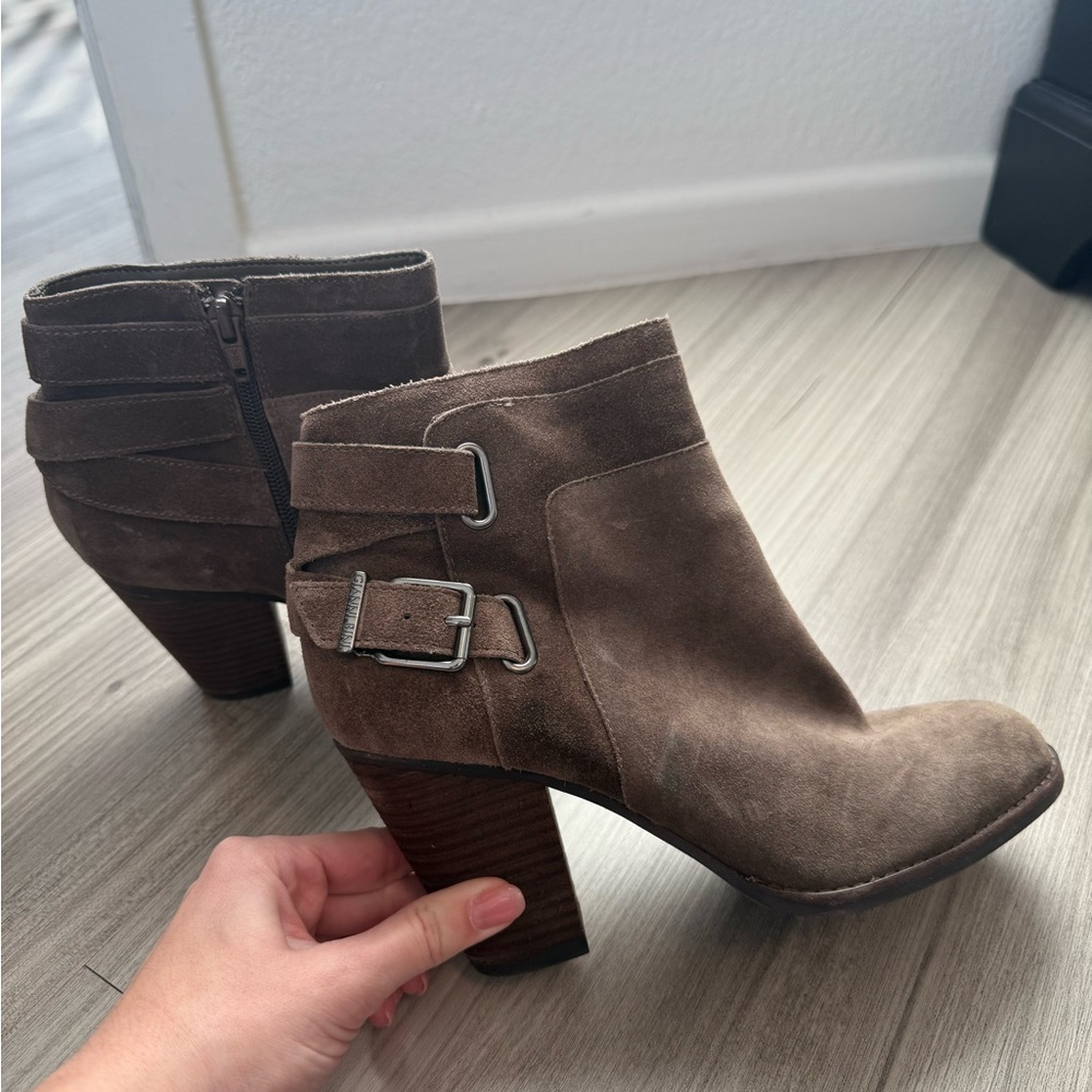 Gianni Bini Brown Suede Ankle Booties